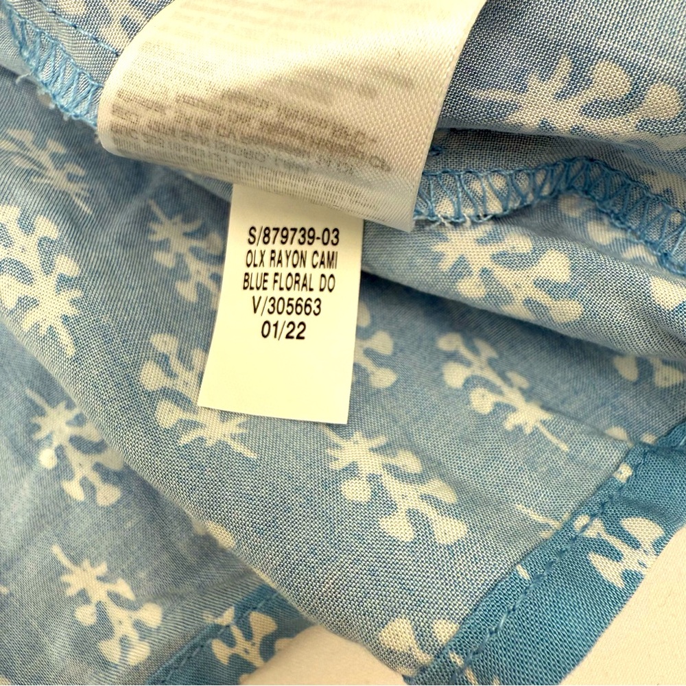 Old Navy Tie Back‎ Swing Cami Size 2X Bundle of 2 Blue Brown Flowercore Casual - Picture 5 of 12